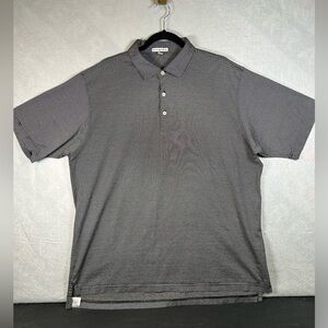 PETER MILLAR - MEN'S JUBILEE STRIPED POLO - NAVY Size XL Golf ME0EK11S‎